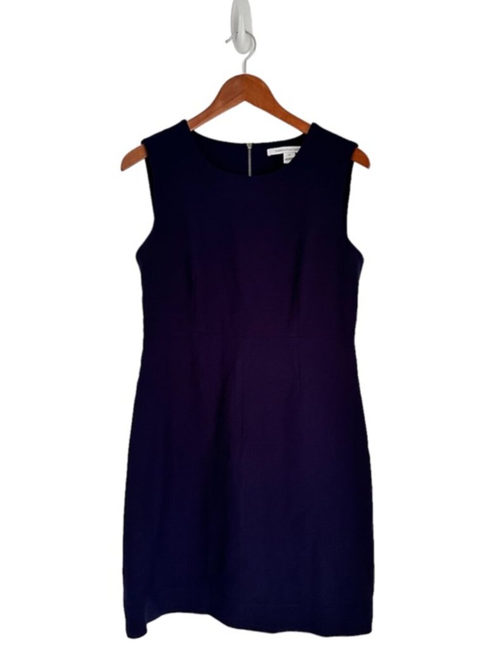 Diane Von Furstenberg Navy Blue Sheath Dress Size 10
